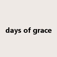 days of grace是什么意思