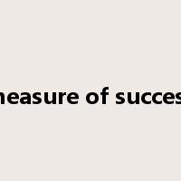 measure of success是什么意思