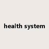 health system是什么意思