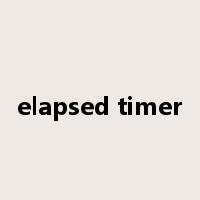 elapsed timer是什么意思
