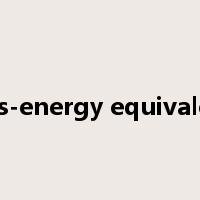 mass-energy equivalence是什么意思