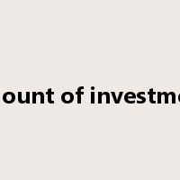 amount of investment是什么意思