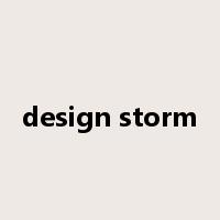 design storm是什么意思