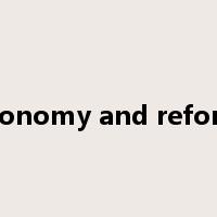 economy and reform是什么意思