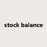 stock balance是什么意思