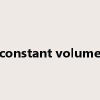 constant volume是什么意思