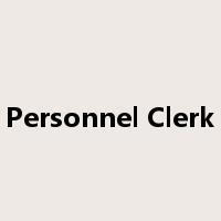 Personnel Clerk是什么意思