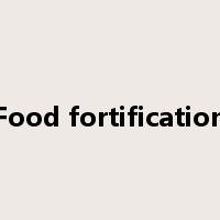 Food fortification是什么意思