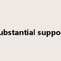 substantial support是什么意思