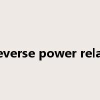 reverse power relay是什么意思