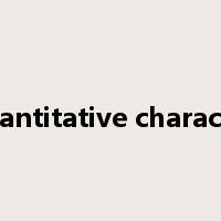 quantitative character是什么意思