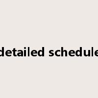 detailed schedule是什么意思
