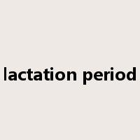 lactation period是什么意思