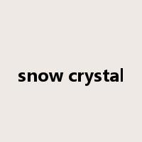 snow crystal是什么意思