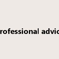 professional advice是什么意思