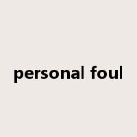 personal foul是什么意思