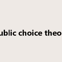 public choice theory是什么意思