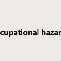 occupational hazards是什么意思