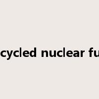 recycled nuclear fuel是什么意思