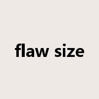 flaw size是什么意思