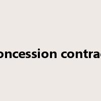 concession contract是什么意思
