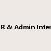 HR & Admin Intern是什么意思