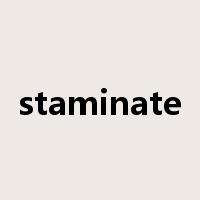 staminate是什么意思