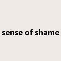 sense of shame是什么意思