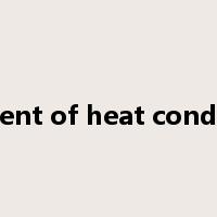 coefficient of heat conductivity是什么意思