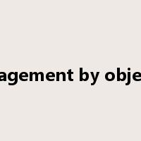 management by objective是什么意思