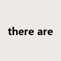 there are是什么意思