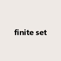 finite set是什么意思