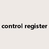 control register是什么意思