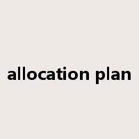 allocation plan是什么意思