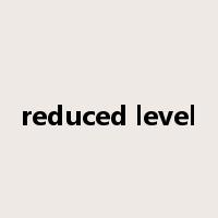 reduced level是什么意思