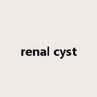 renal cyst是什么意思