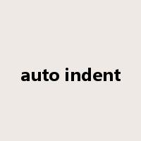 auto indent是什么意思
