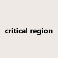 critical region是什么意思