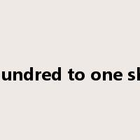 a hundred to one shot是什么意思