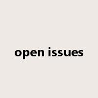 open issues是什么意思