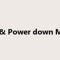 Idle & Power down Mode是什么意思