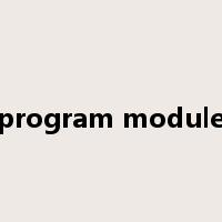 program module是什么意思