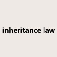inheritance law是什么意思