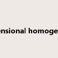 dimensional homogeneity是什么意思