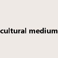 cultural medium是什么意思