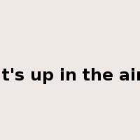 It's up in the air是什么意思