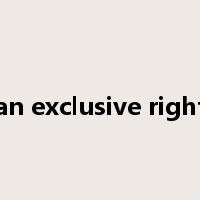 an exclusive right是什么意思