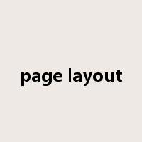 page layout是什么意思
