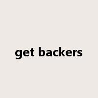 get backers是什么意思