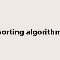 sorting algorithm是什么意思